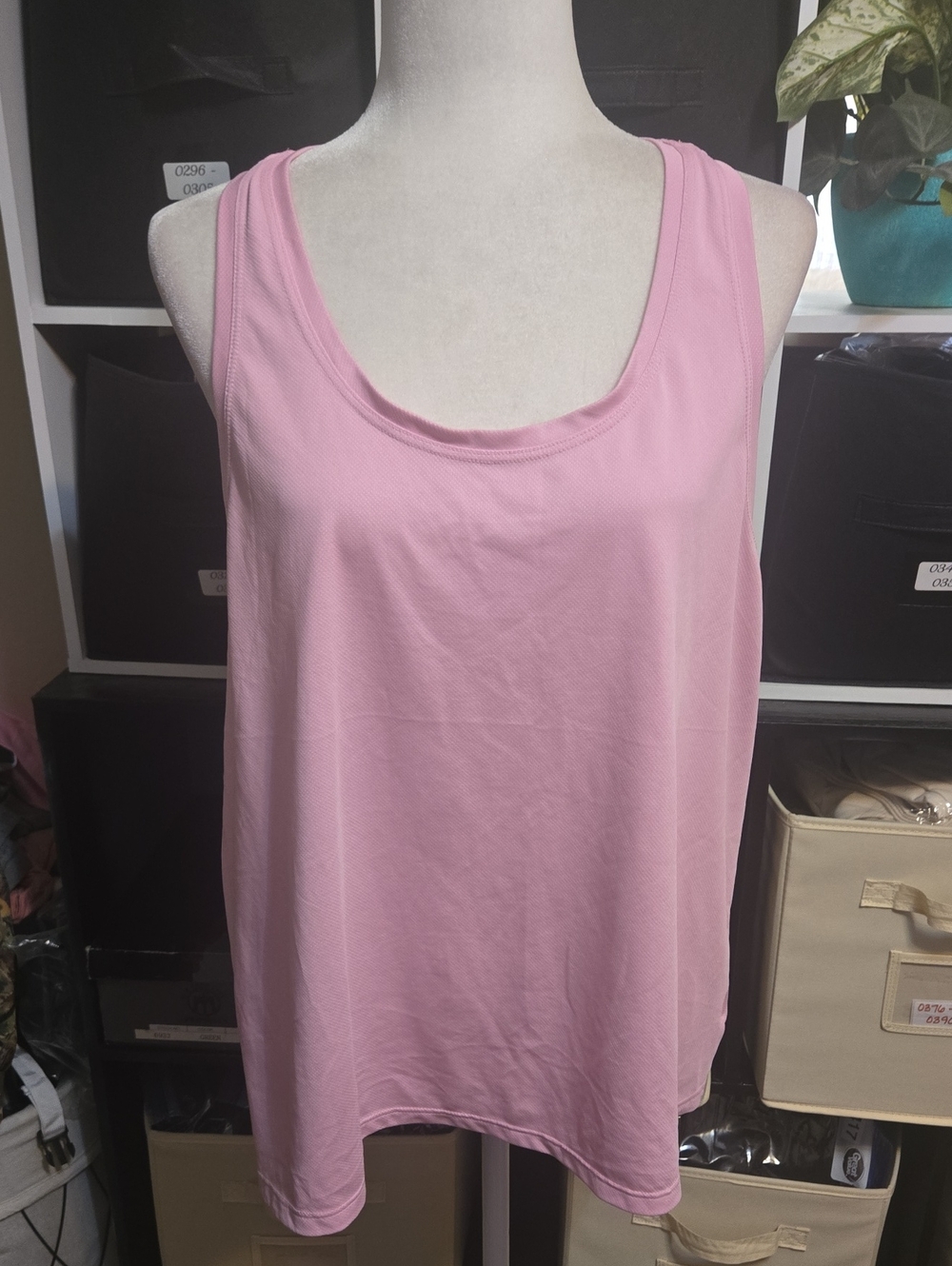 Athletic Works Light Pink Scoop Neck Tank Top